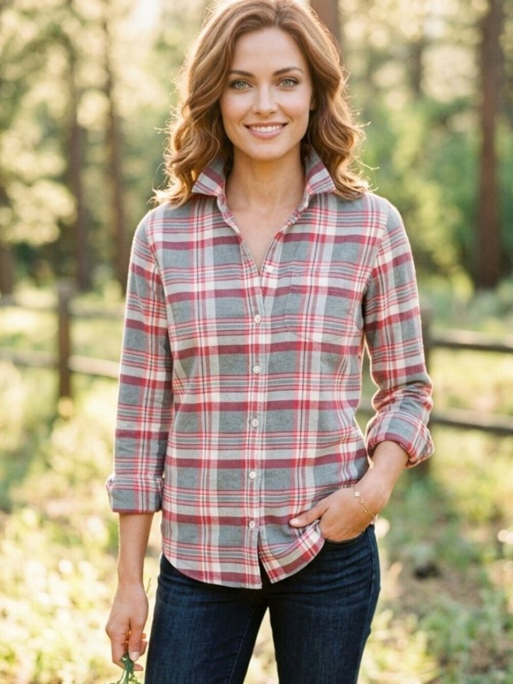 J. CREW MERCANTILE Long-Sleeve Flannel Button-Down Shirt